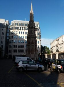 Replica cross outside Charing Cross Station Replica cross outside Charing Cross Station